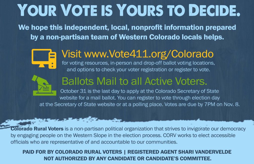 Southern Colorado Voter Guide Colorado Rural Voters